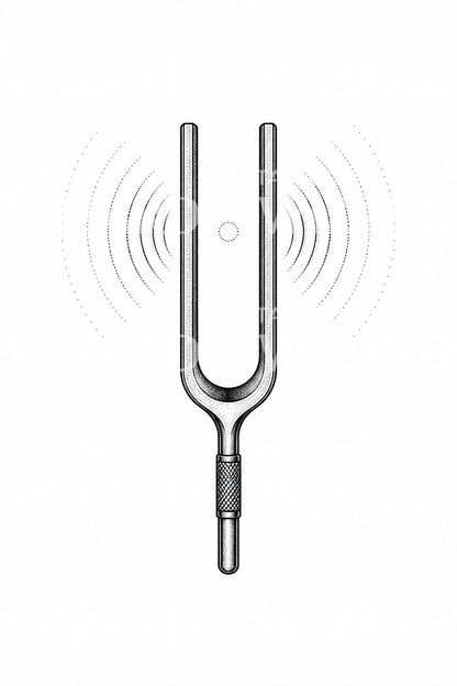 Tuning Fork Sound Waves Tattoo Idea
