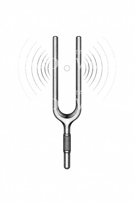 Tuning Fork Sound Waves Tattoo Idea