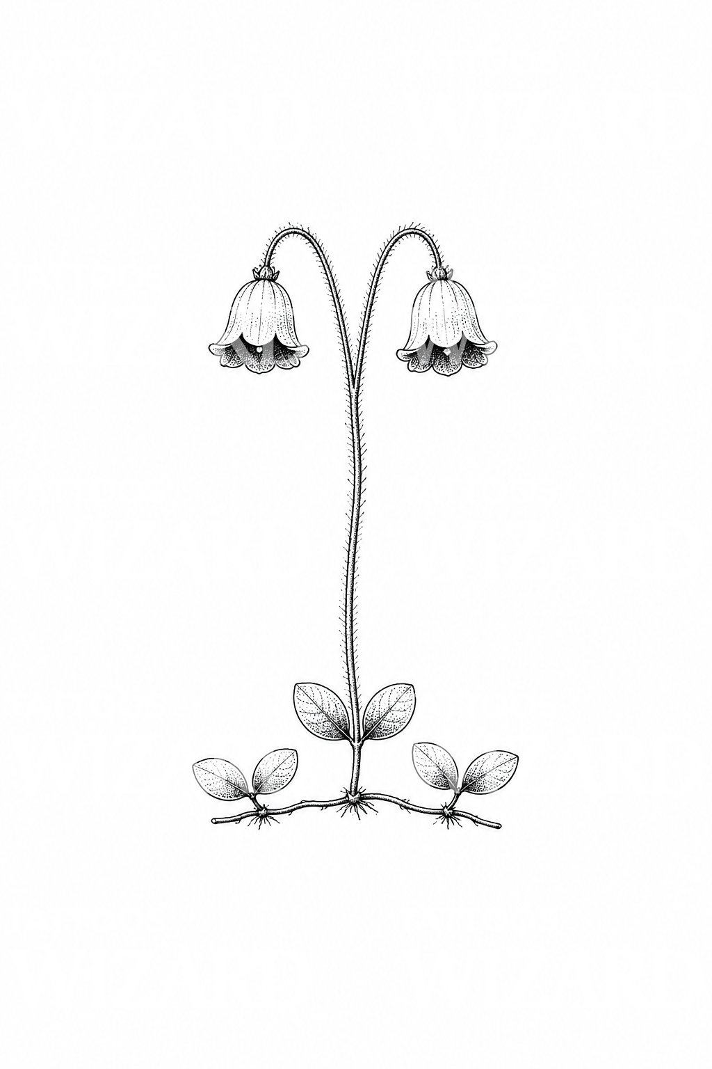 Motif de tatouage des clochettes jumelles