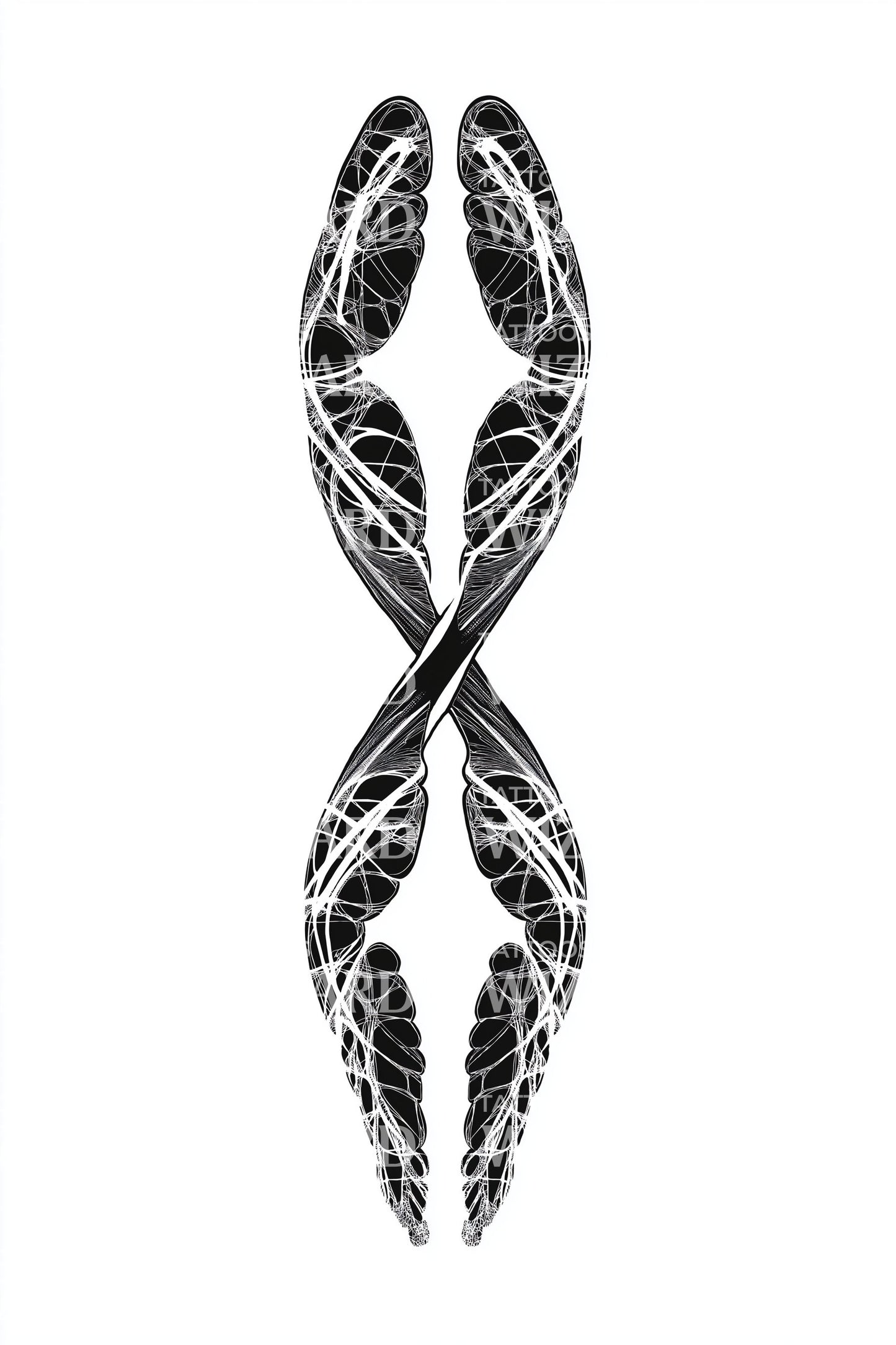 Twisted Helix Braid Tattoo Design