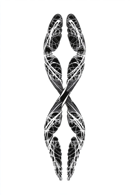 Twisted Helix Braid Tattoo Design