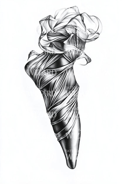 Twisted Ribbon Abstract Tattoo Design