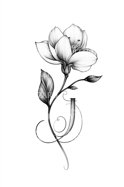 Design de tatouage liane torsadée lumineuse