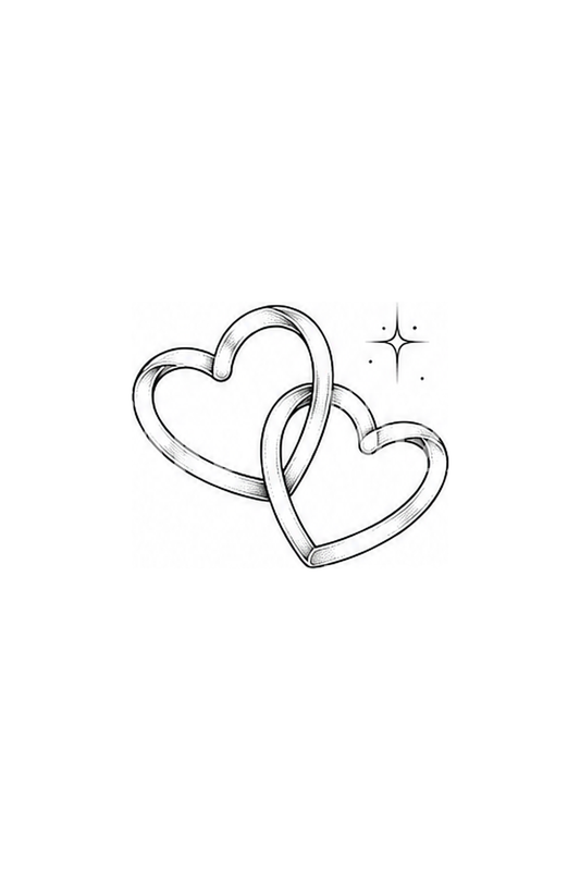 Idea per tatuaggio di due cuori intrecciati