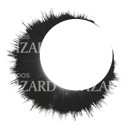 Minimalist Inverted Solar Eclipse Tattoo Design