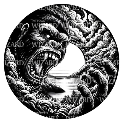 Kong In The Kingdom Tattoo Design
