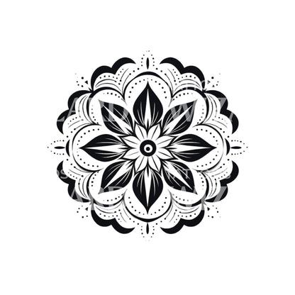 Blackwork Mandala Tattoo Design