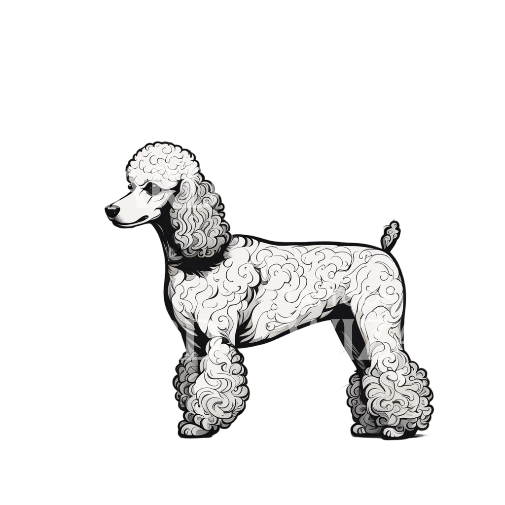 Poodle Dog Tattoo Design