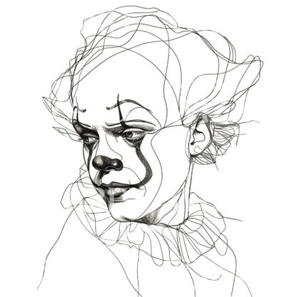 Creepy Clown Pennywise Tattoo Design