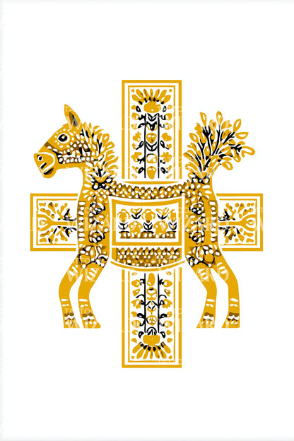 Ukrainian Folk Cross Tattoo Design