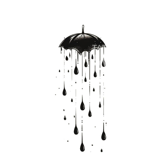 Umbrella in the Storm Tattoo Design