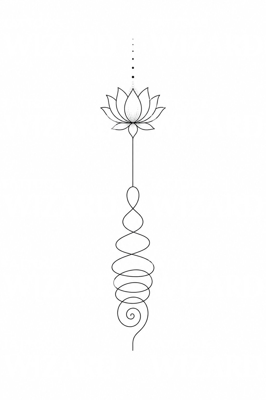 Unalome Lotus Tattoo-Design