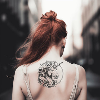 Design di Tatuaggio di Unicorno Potente