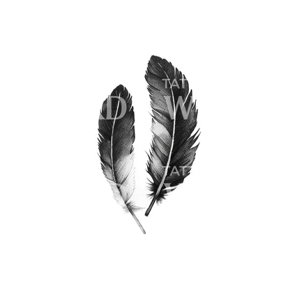 Union Feathers Tattoo Design