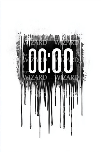 Urban Drip Countdown Tattoo Design