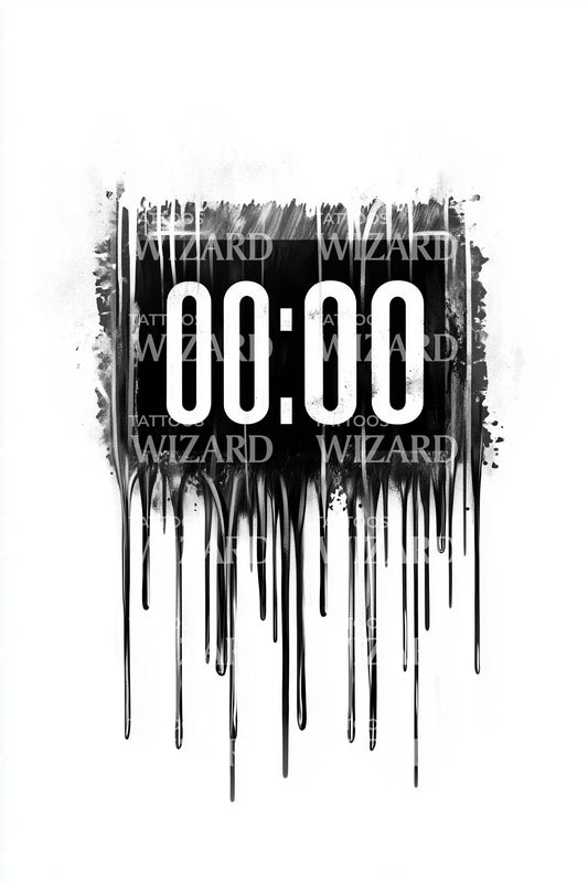 Urban Drip Countdown Tattoo Design