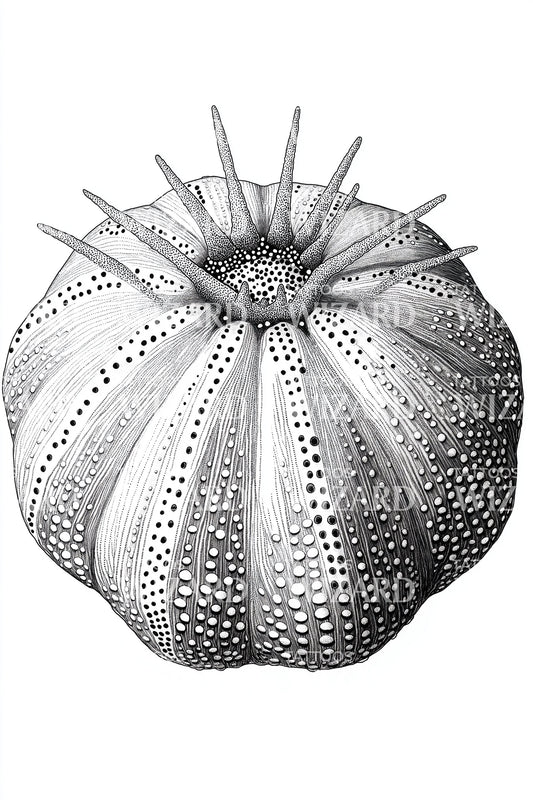 Urchin Dome Study Tattoo Design