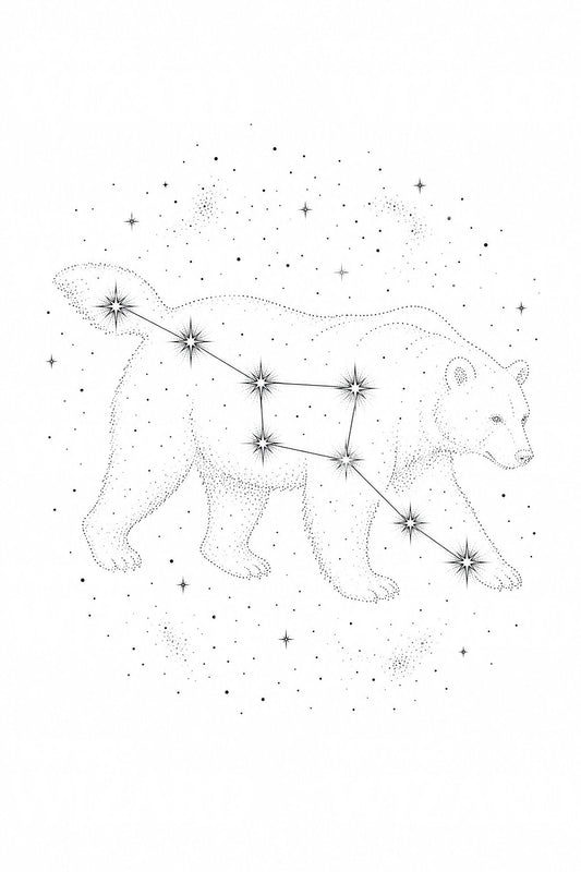 Motif de tatouage constellation de la Grande Ourse