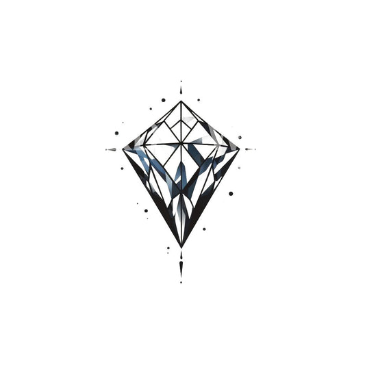 Conception de tatouage de style géométrique en diamant