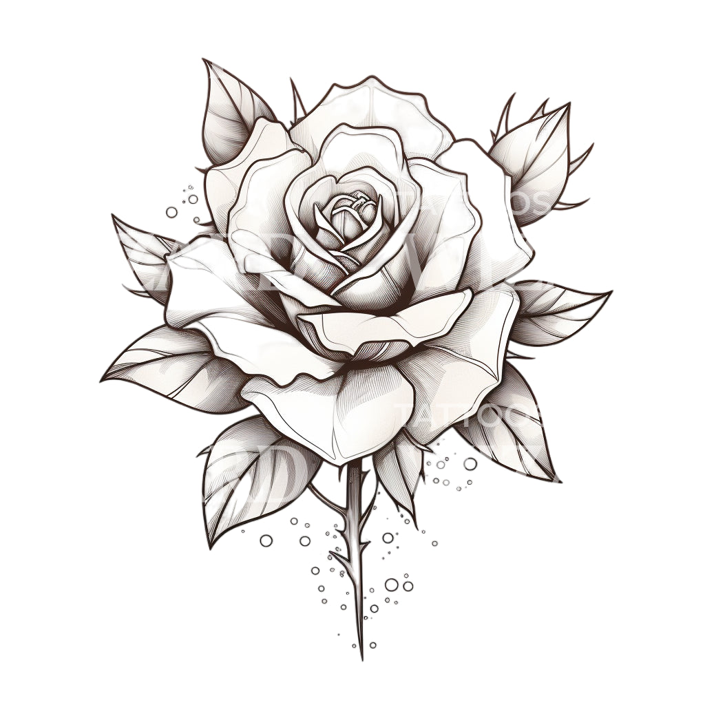 Gothic Rose Vine Tattoo Designs