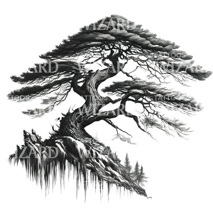 Lone Pine Tattoo Design