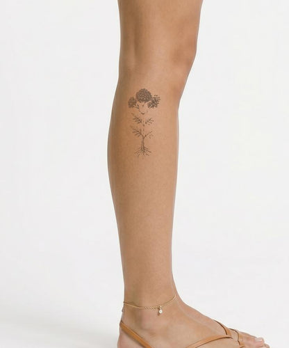 Illustrazione per tatuaggio di valeriana con radici