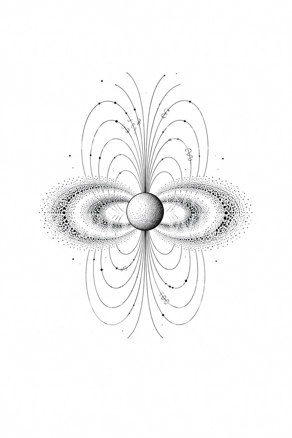 Van Allen Radiation Belts Tattoo Design