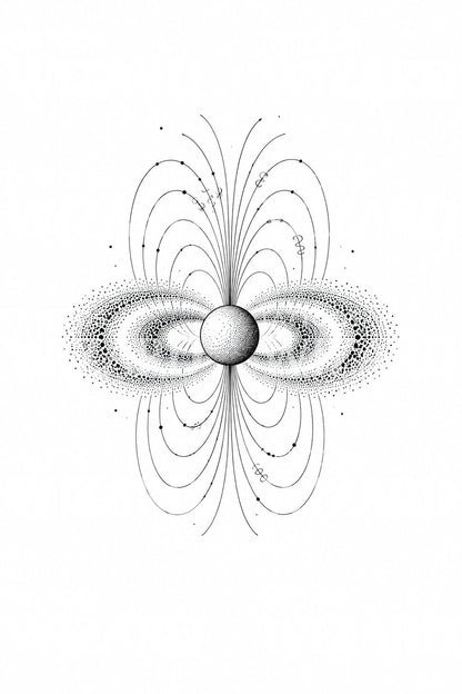 Van Allen Radiation Belts Tattoo Design