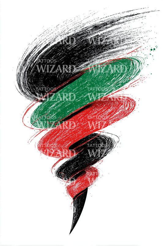 Vanuatus Tornado Spiral Tatoveringsdesign