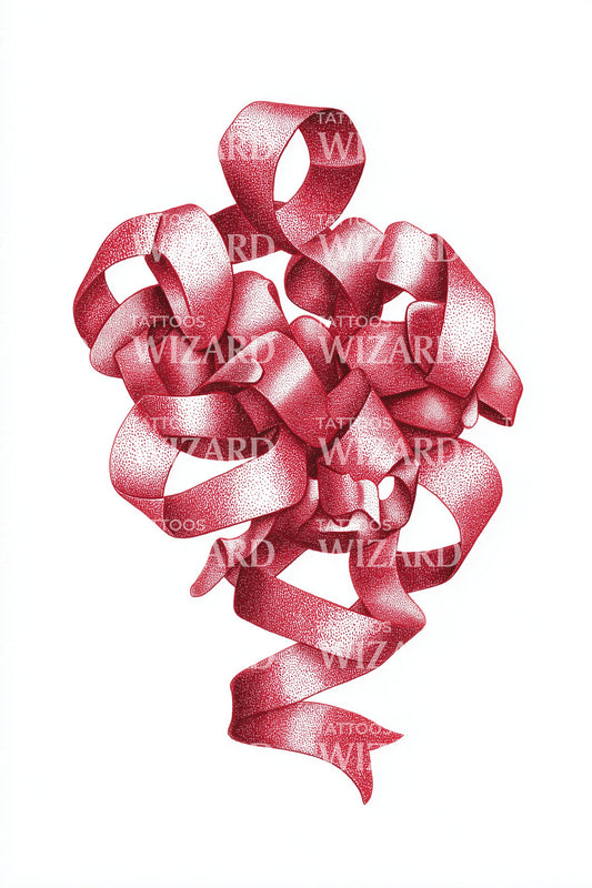 Velvet Ribbon Bow Tattoo Idea