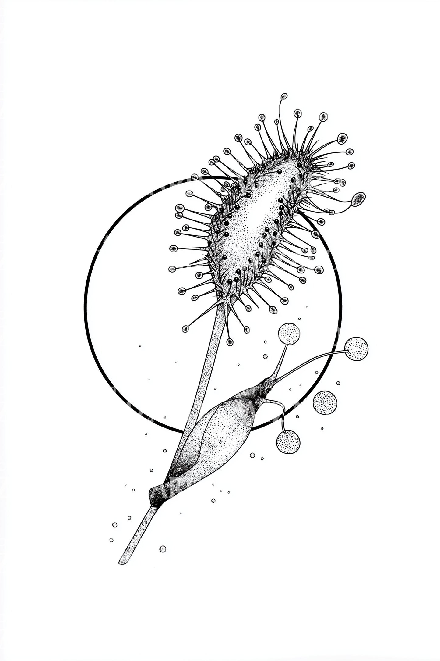 Venus Flytrap Orb Tattoo Design
