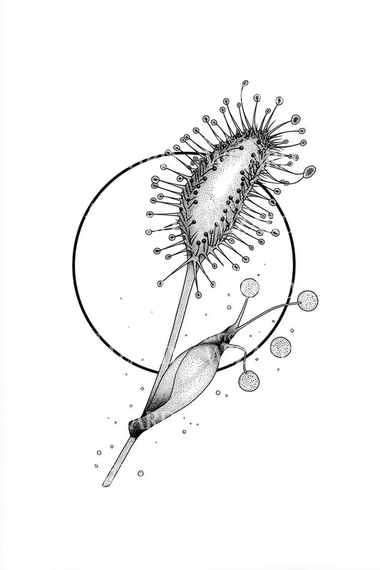 Venus Flytrap Orb Tattoo Design