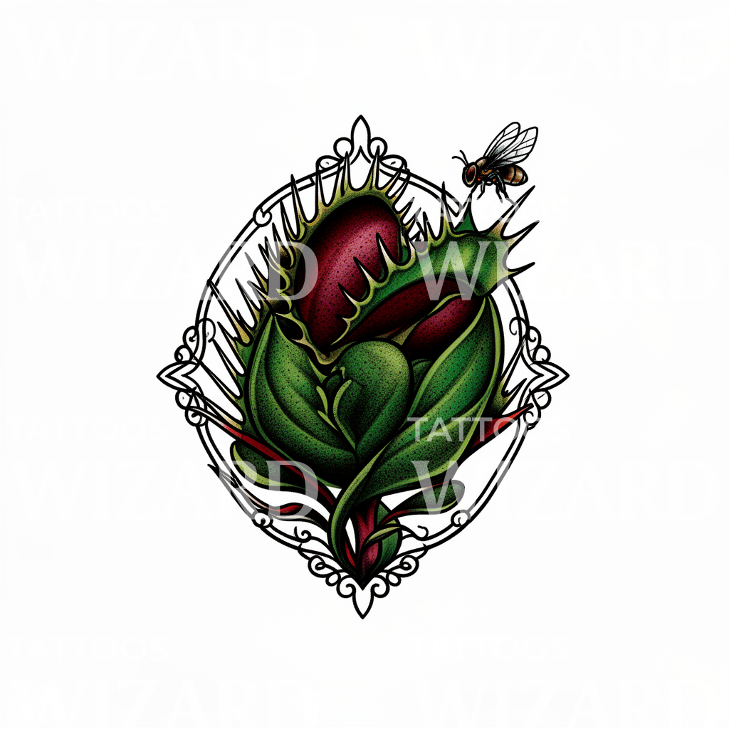 Desain Tato Ornamental Venus Flytrap