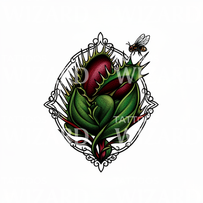 Desain Tato Ornamental Venus Flytrap