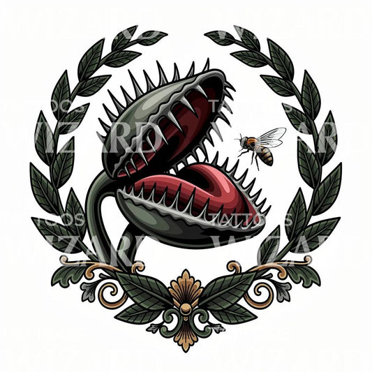 Design de tatuagem de coroa de dioneia