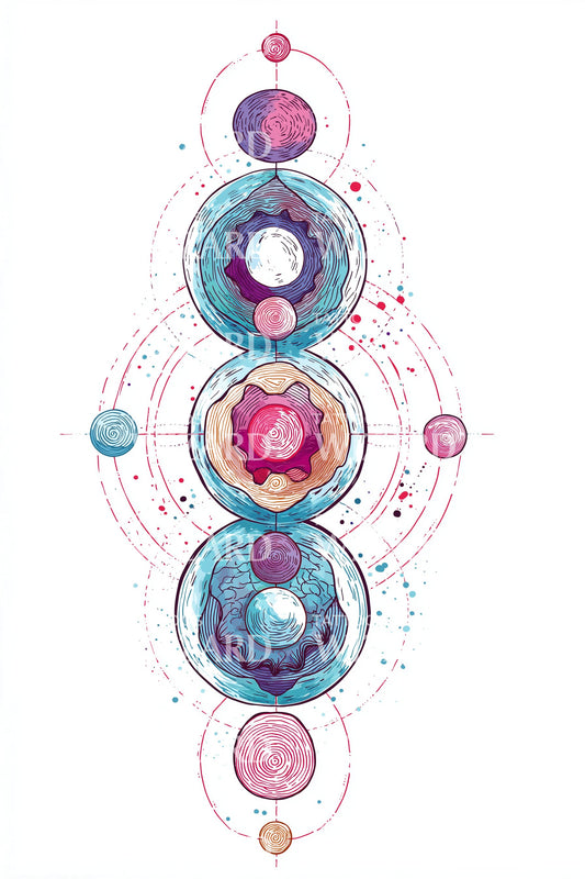 Vertical Cell Totem Tattoo Design