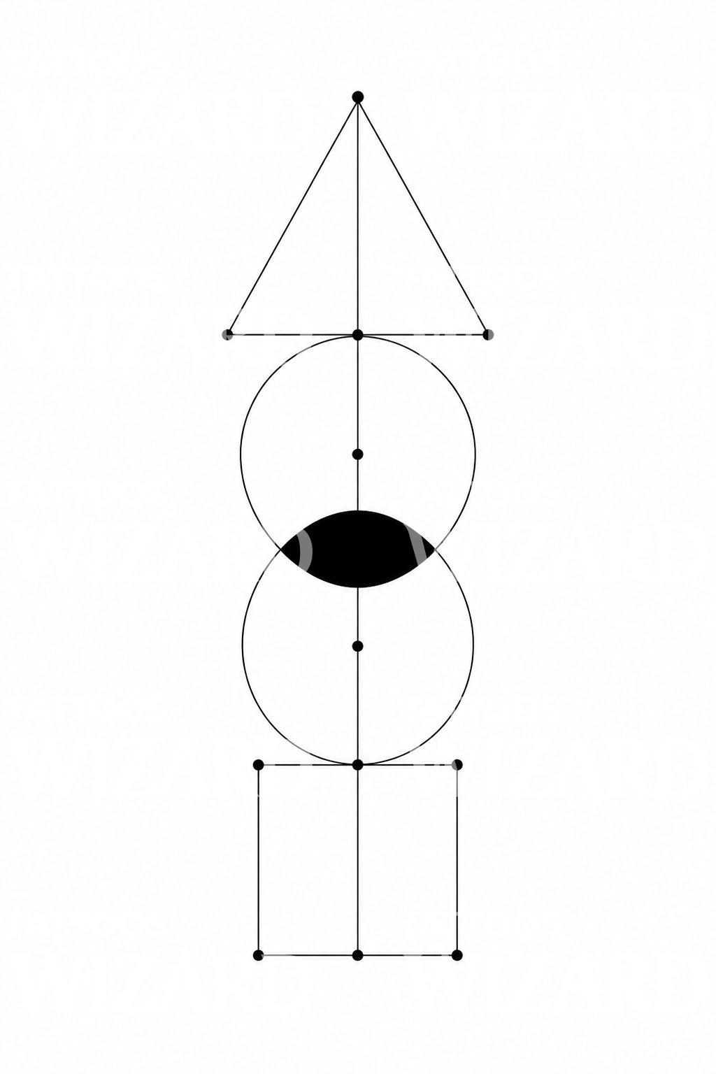 Vesica Piscis Construction Tattoo Design