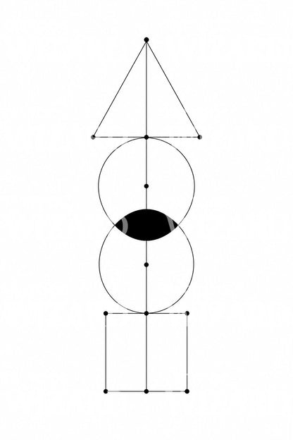Vesica Piscis Construction Tattoo Design