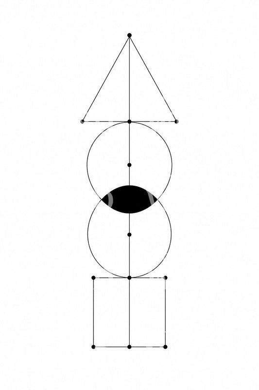 Geometrisch Vesica Piscis-tatoeageontwerp