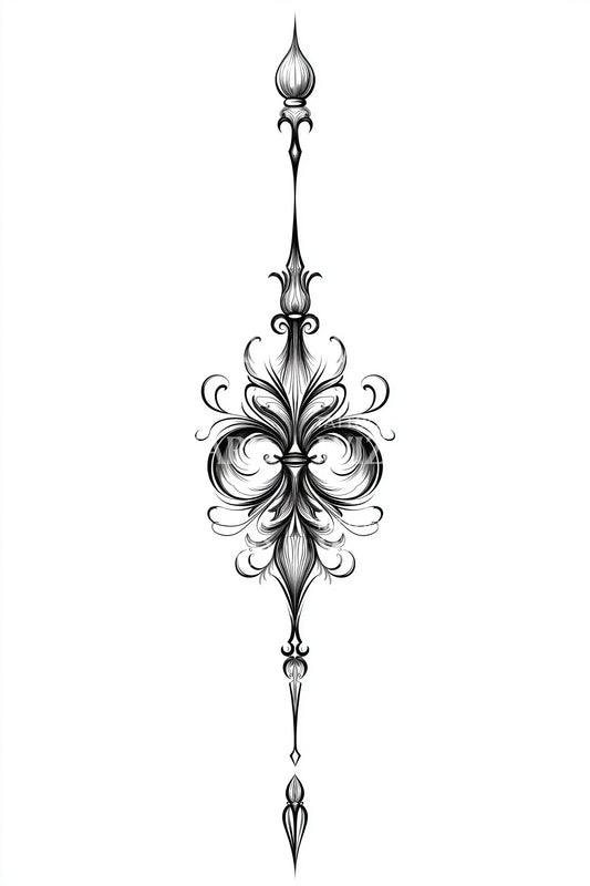 Ornement de filigrane victorien design de tatouage