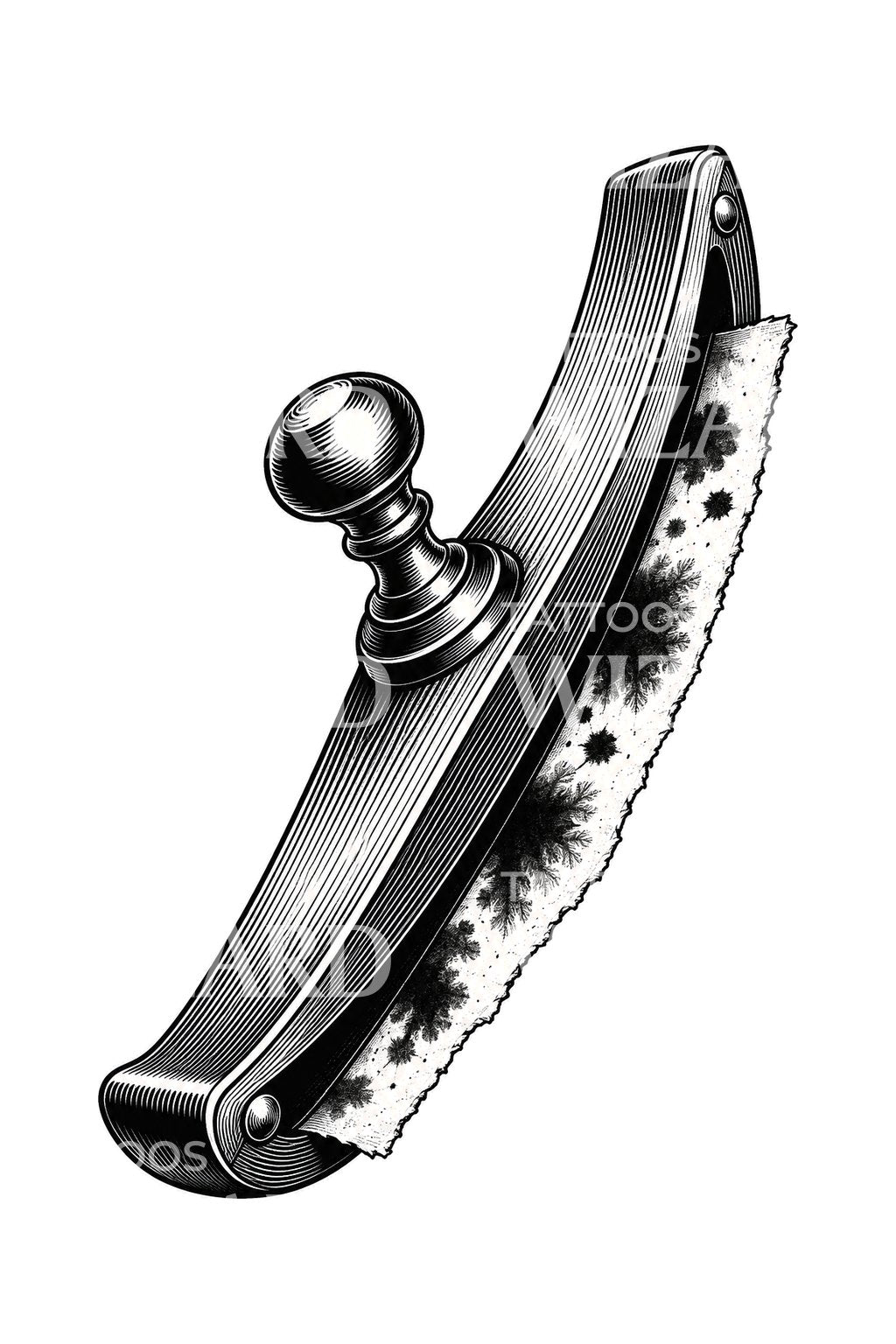 Victorian Rocker Ink Blotter Tattoo Design