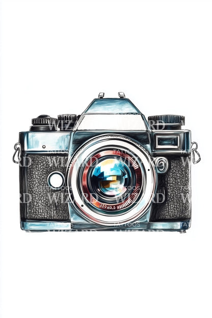Vintage Filmkamera Tattoo Design