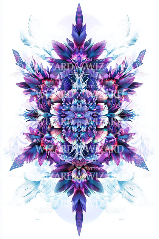 Violet Aura Mandala Tattoo Design