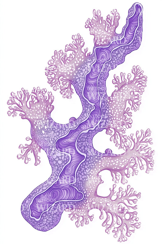 Violet Sea Fan Tattoo Design