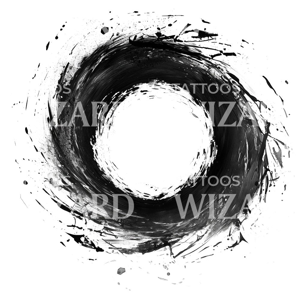 Void of Infinity in Abstract Style Tattoo Design