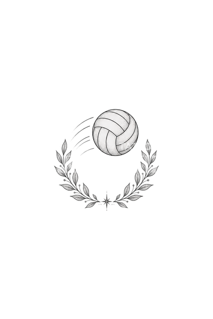 Volleyball Laurel Wreath Tattoo Idea