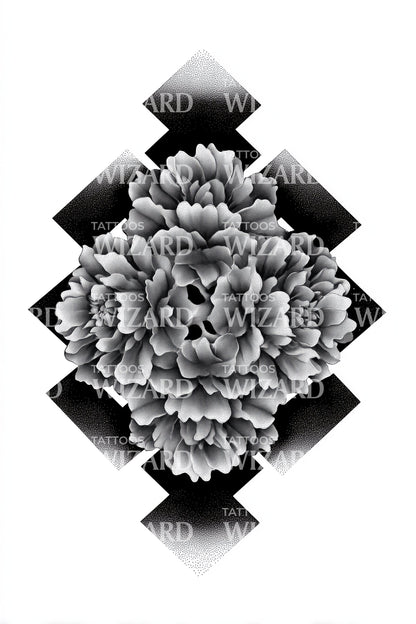 体素花钻石纹身设计