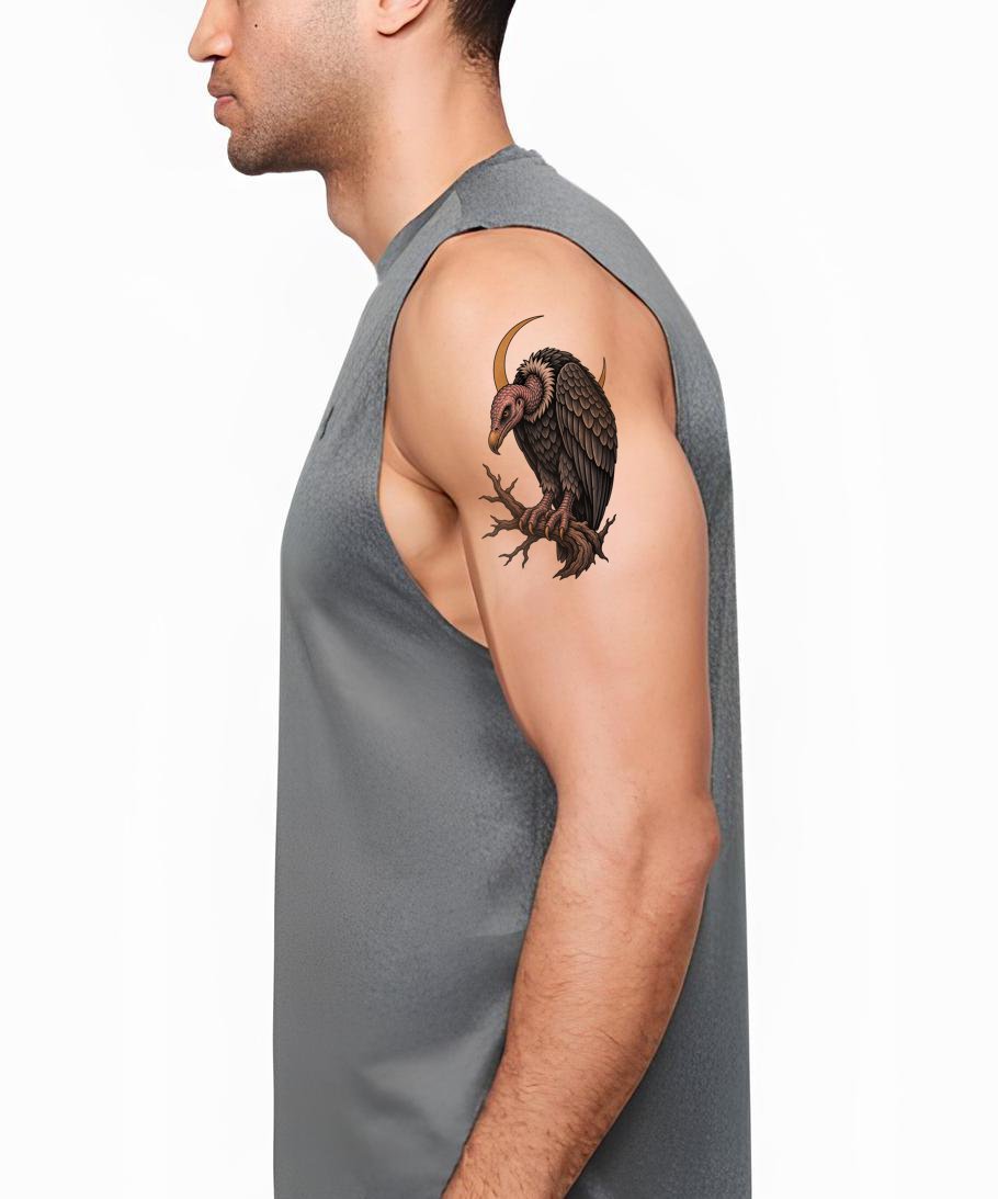 Neo Traditional Vulture Tattoo Design