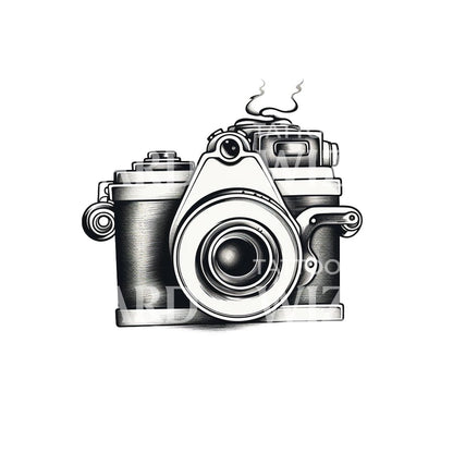 Vintage Camera Tattoo Design