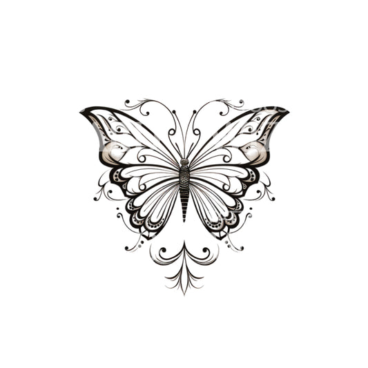 Minimalist Butterfly Tattoo Design